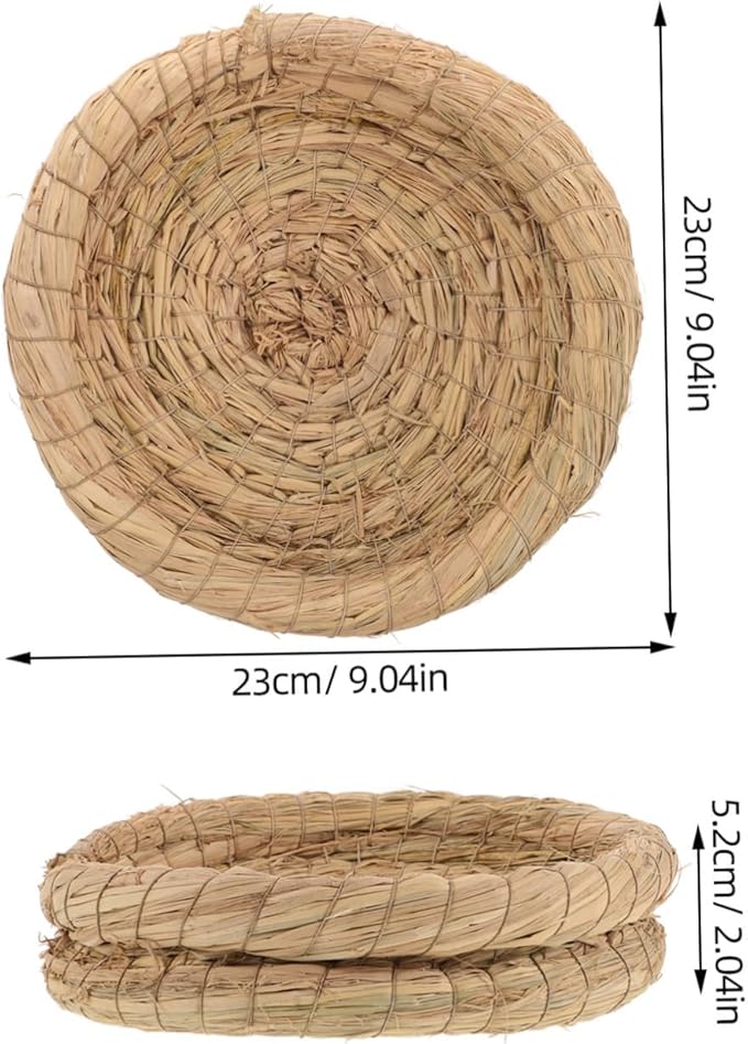 Abaodam 5pcs Rabbit Straw Nest Bed Small Animal Bedding Birdcage Accessories Home Decor