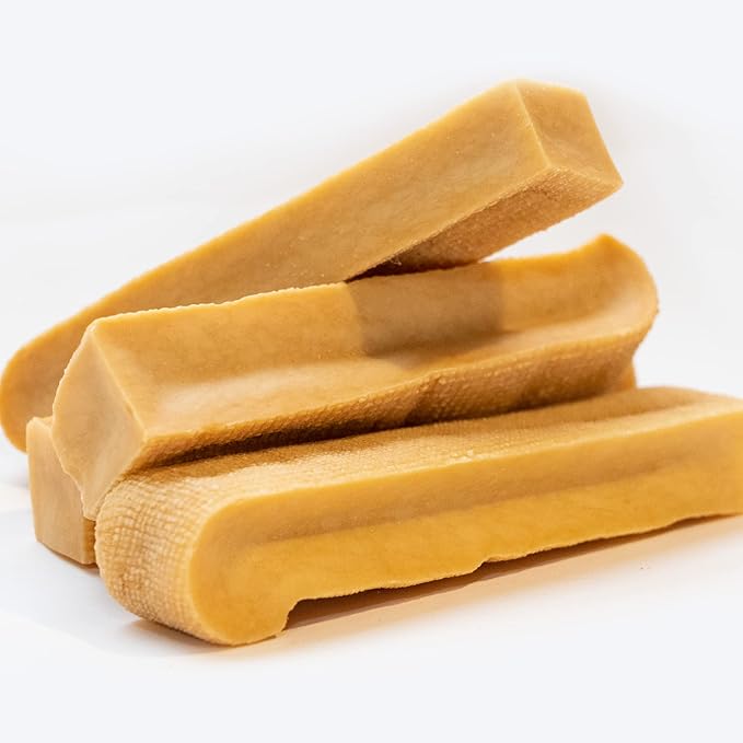 EcoKind Yak Cheese Himalayan Dog Chews, Yak Chews for Large Dogs, Long Lasting Bone for Aggressive Chewers, 3 Ingredients, Natural High Protein Treats, No Additives, Lactose Free, Large - 4 Pack