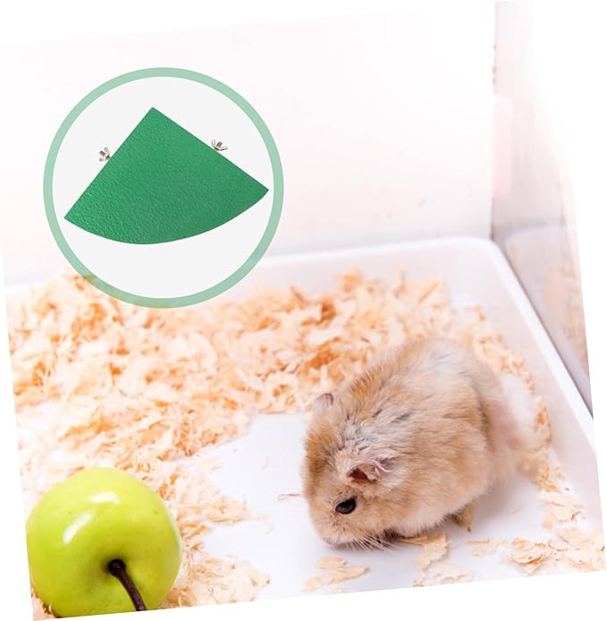 Abaodam Fan Shape Wooden for Small Pets Frosted Surface Pet Cage Platform for Hamsters Gerbils Parrots and More