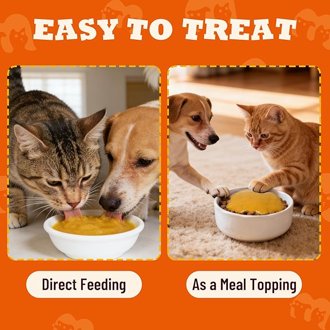 31oz Premium Pumpkin Puree for Cats & Dogs - Digestive Health,Sensitive Stomach for Soft Cat Treats - Natural Fiber Supplement for Dog Food Toppers,Kittens,Puppy Snacks