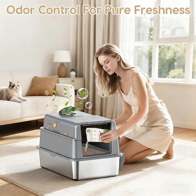 Litter Box Deodorizer, Pet Odor Eliminator, Cat Toilet Tray Smell Control Remover, Exclusive for L7 Pro / L7 Ultra / L8 Max / L8 Ultra Cat Litter Box (Pack of 3)