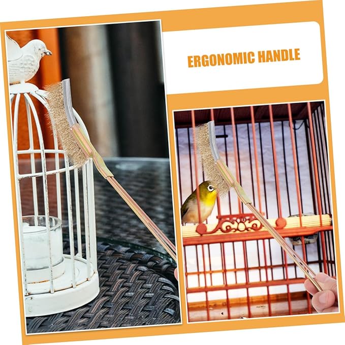 BESPORTBLE Versatile Bird Cage Cleaning Brush Wire Brush Head Bird Droppings Cleaner
