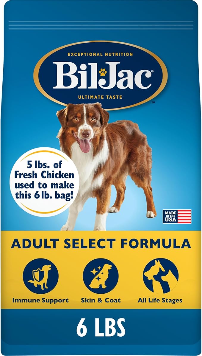 Bil-Jac Adult Select Dry Dog Food | Fresh Chicken Recipe | 6 lb Bag