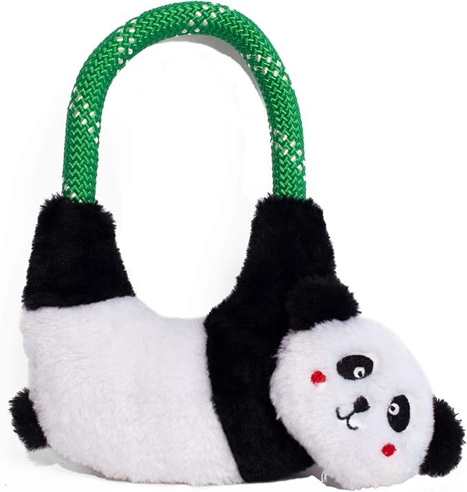 ZippyPaws - RopeHangerz Interactive Rope Tug Dog Toys - Panda