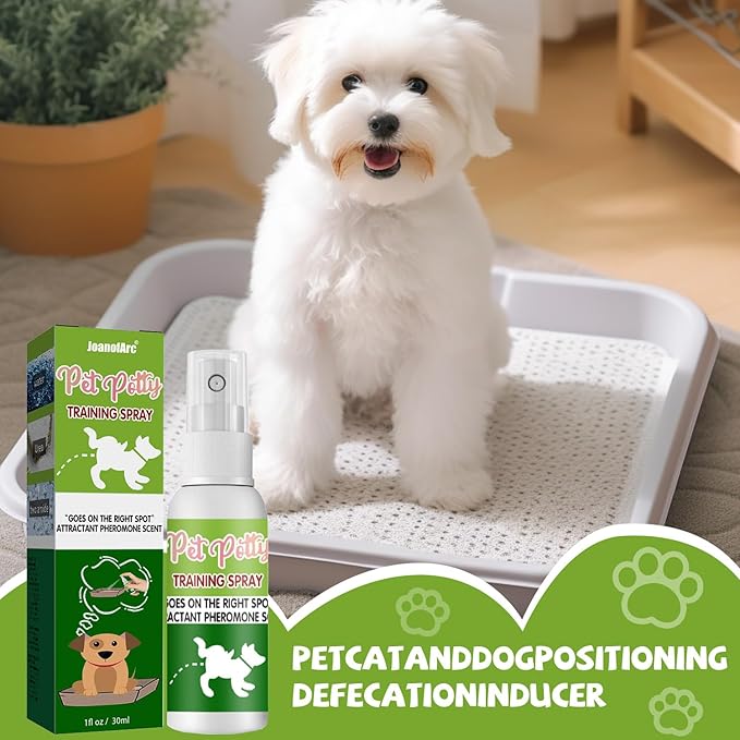 JoanofArc Dog Potty Spray Set, Potty Training Spray for Dogs, Cat Litter Here Training Spray, Stops Urination & Marking, Indoor and Outdoor Use Toilet Training Aid, 30ml