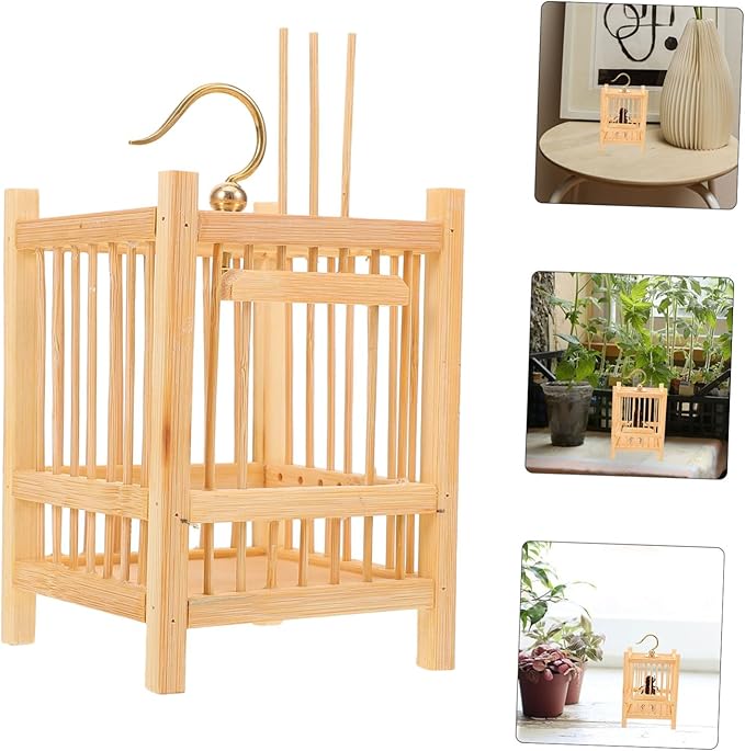 BESPORTBLE Square Cage Habitat Box for Pets Weaving Breeding Cage Portable Design for and Storage for Critter and Budgie Nesting