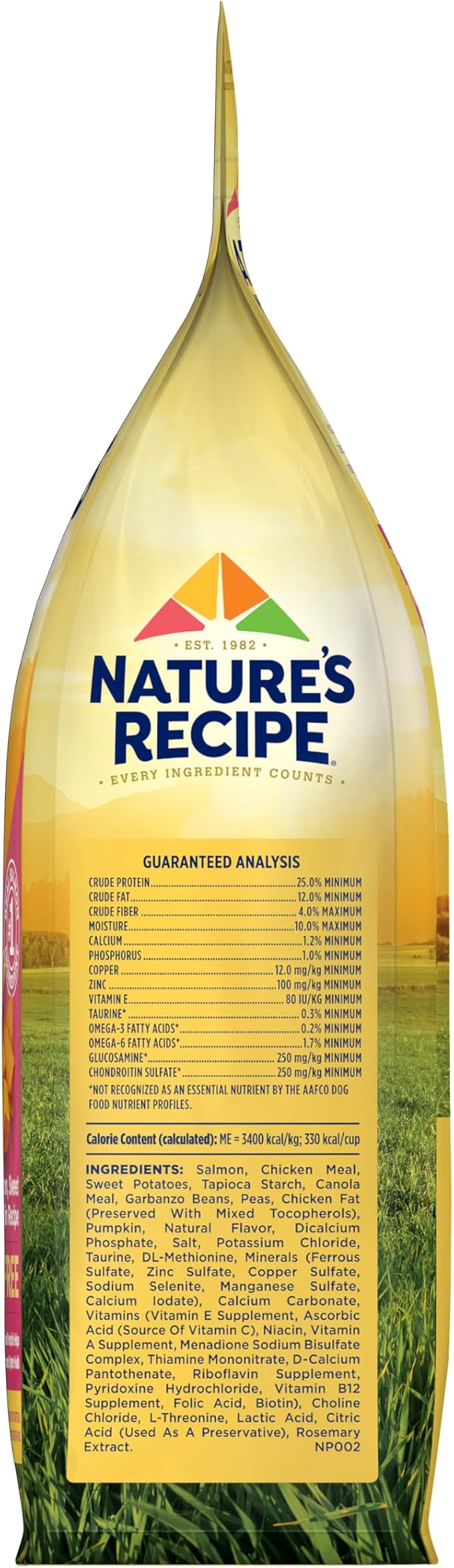Nature's Recipe Grain Free Dry Dog Food, Salmon, Sweet Potato & Pumpkin Recipe, 4 lb. Bag