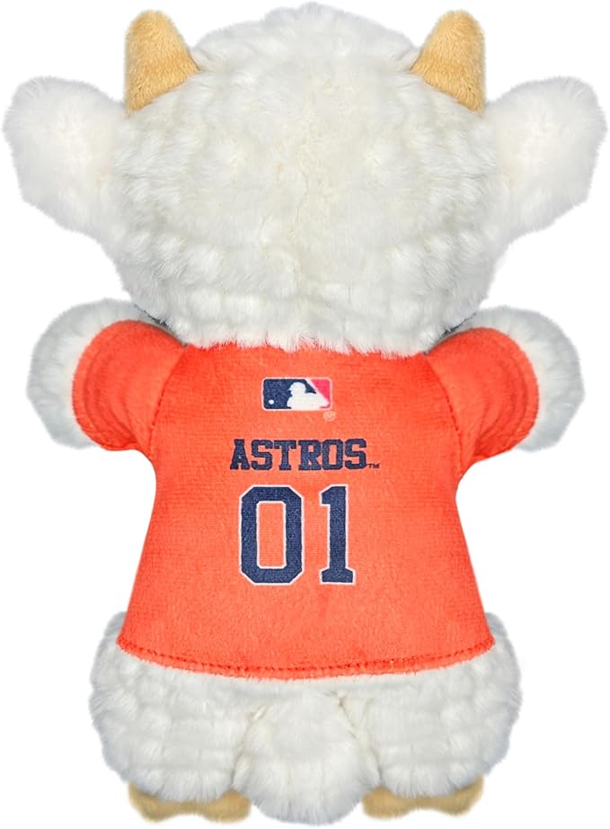 Pets First MLB Houston Astros Goat Plush Toy for Dogs and Cats with Squeaker, Wearing a Team Jersey! Fun & Sporty Goat Shaped Dog Chew Toy, Interactive Pet Toy