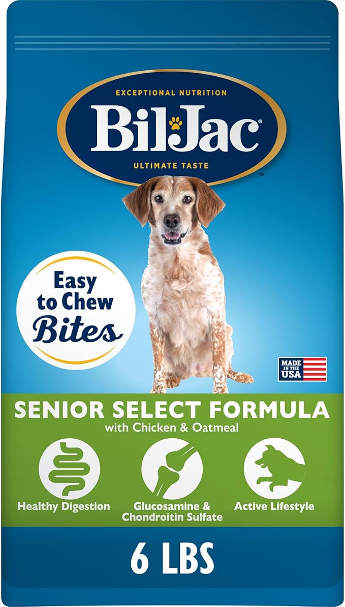 Bil-Jac Senior Select Dry Dog Food | Chicken & Oatmeal Recipe | 6 lb