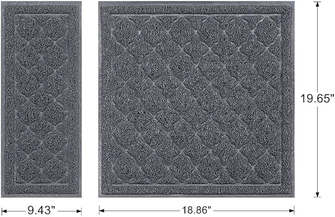 unipaws Cat Litter Trapping Mat, Litter Box Scatter Control Pad, Litter Free Floors and Urine Waterproof, Gentle on Paws, No Phthalate