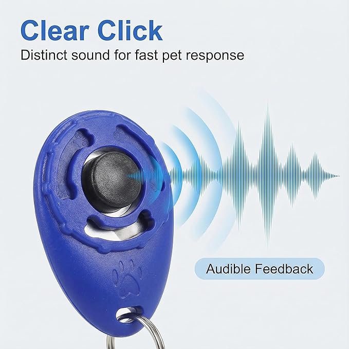 Dog Training Clicker with Wrist Strap Durable Lightweight Easy to Use, 9-Pack Pet Training Clickers for Cats Puppy Birds Horses. Perfect for Behavioral Training