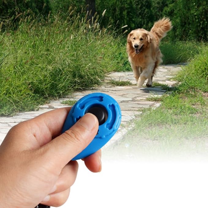 SERYU 1 Piece Dog Pet Click Clicker Training Trainer Aid Wrist Strap Yellow