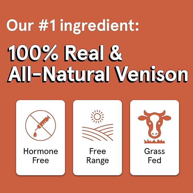 TRMC Real Meat Dog Treats - Two 12oz Bag of Bite-Sized Air-Dried Venison Jerky for Dogs - Grain-Free Jerky Treats Made up of 95% Free-Range, Grass Fed Venison - All-Natural Treats