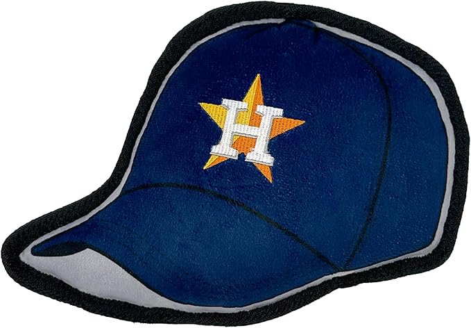 Pets First MLB Houston Astros Baseball Cap Tough Toy for Dogs, Best MLB Dog Toy with Team Logo