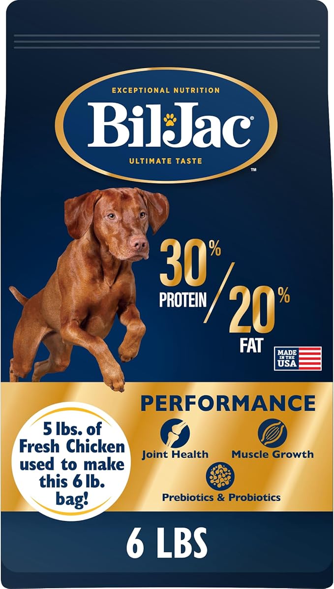 Bil-Jac 30/20 Performance Dry Dog Food | High Energy Chicken Recipe | 6 lb