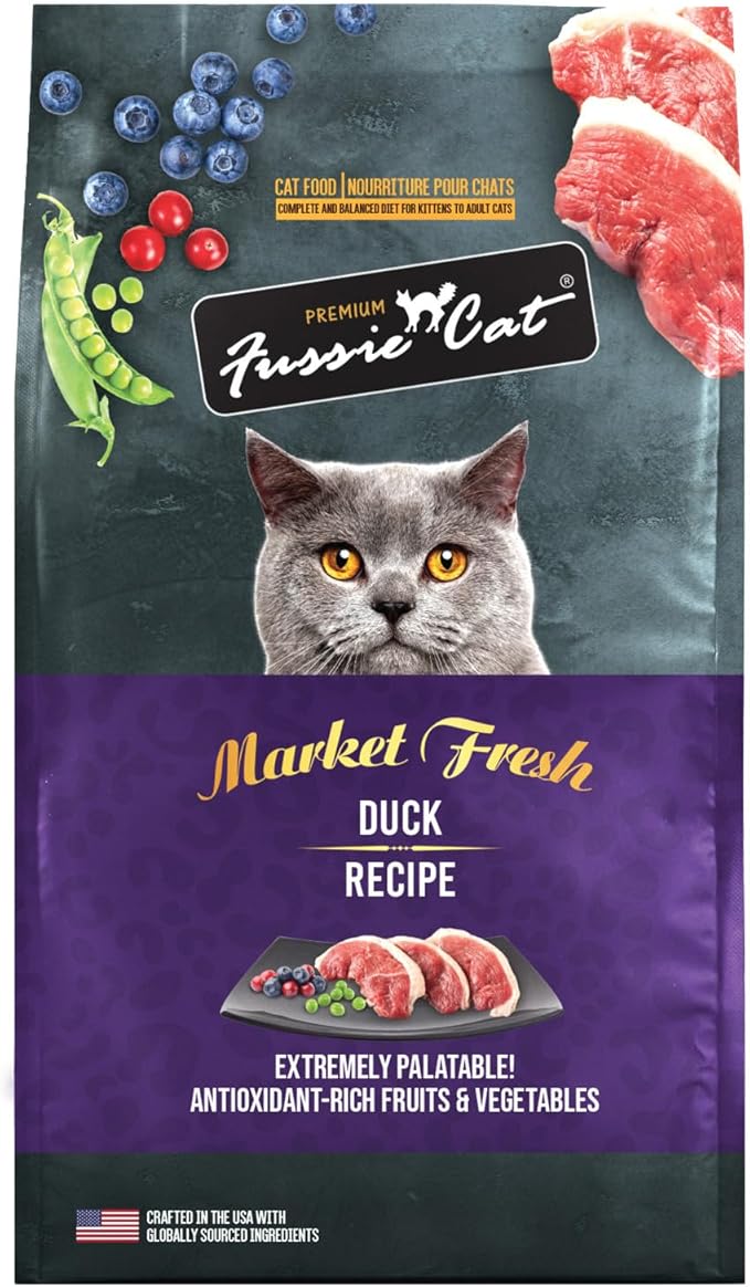 Fussie Cat Market Fresh Duck Recipe, Dry Cat Food, 10lb Bag