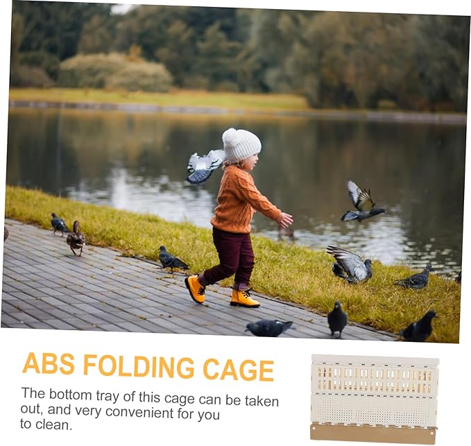 Mipcase Foldable Plastic Pigeon Cage Lock Portable Bird Transport Carrier with Handle for Small Pets Easy Assembly and Storage Suitable for Pigeons Birds Rabbits and Kittens