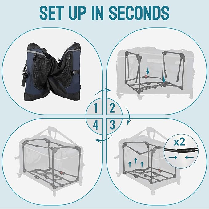 PEGIC 24-inch Foldable Cat Carrier with Removable Wheels – Large Pet Travel Carrier for Cats & Small Dogs, Breathable & Sturdy for Car Rides (Holds up to 44lbs)