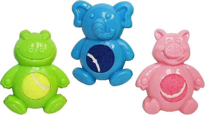 Multipet Tennis Tummy 4" Dog Toy (Assorted Color, 1 Pack)