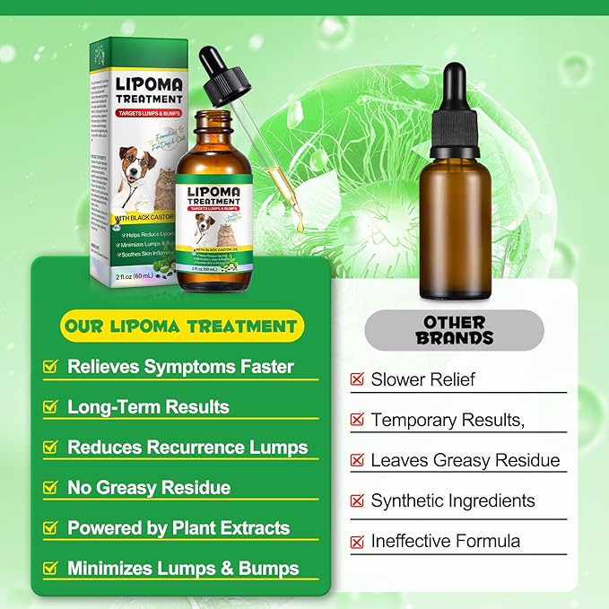 Lipoma Treatment for Dogs & Cats, Soften Fatty Lumps & Bumps in Dog, Castor Oil for Dogs, Pet Massage Oil, Soften Fatty Lumps & Bumps in Dog