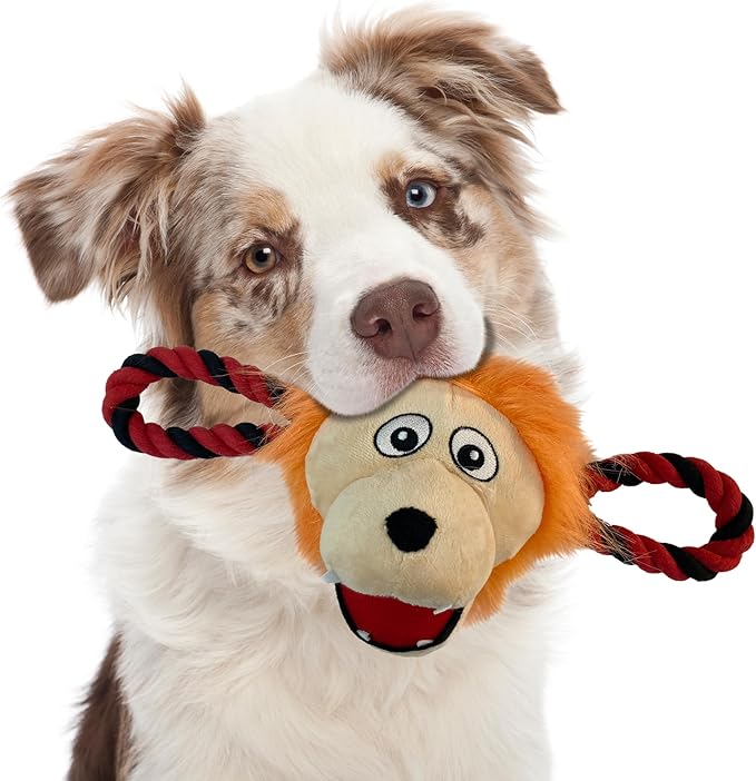 NHL Ottawa Senators Mascot Toy for Dogs & Cats. Cute & Entertaining Face with Heavy-Duty Ropes. 7" Chewy Cartoon Toy with Inner Squeaker