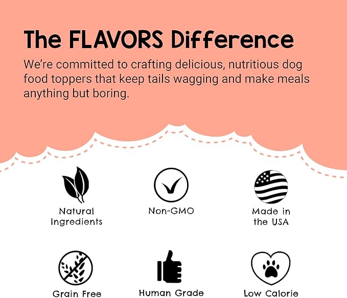 BEAUMONT BASICS Flavors Food Topper for Dogs, Peanut Butter Recipe, 6-Ounce, Pack of 2