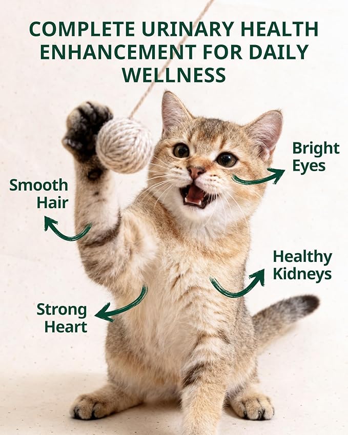 Urinary Care Cat Treats Lickable — Daily Wellness with Cranberry, Taurine, L-Lysine & Cat Multivitamins, Grain-Free Squeezable Cat Treats for Kidney & Urinary Support, Chicken, 10 Tubes