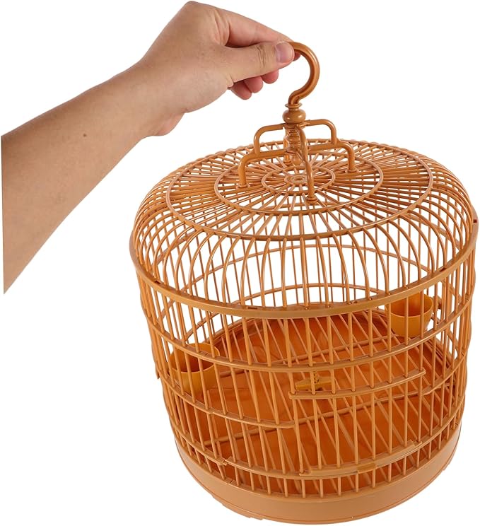 Mikikit Hanging Bird Cage Lightweight Birdcage for Versatile Use for Hamsters Parrots and Other Birds Decorative and Practical