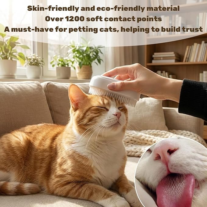 Soft Fur Cat Brush 1000+ Barbed Serrations Gentle Cat Tongue Brush Perfect for Sensitive Cats for Daily Grooming and Enhancing Intimacy