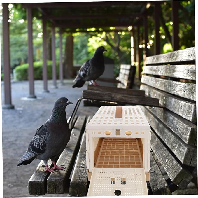 TOYANDONA Foldable Abs Pigeon Domestication Cage with Removable Tray Breathable Training and Release House for Racing and Homing Pigeons Easy to Clean Small Pet Accessory