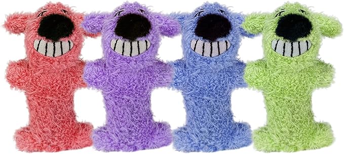 Multipet LOOfA Dog for Cats, 3 Inches Cat Toy (Assorted Color, 1 Pack)