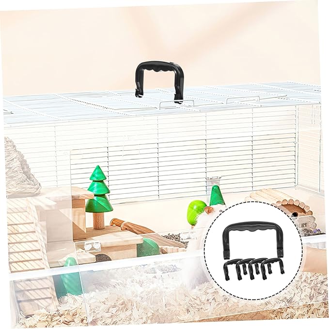 KESYOO 5pcs Portable Multi-use Detachable Handle for Pet Cages Lightweight Plastic Bird Cage Grip for Hamsters and Birds Convenient Carrying for Outdoor Use