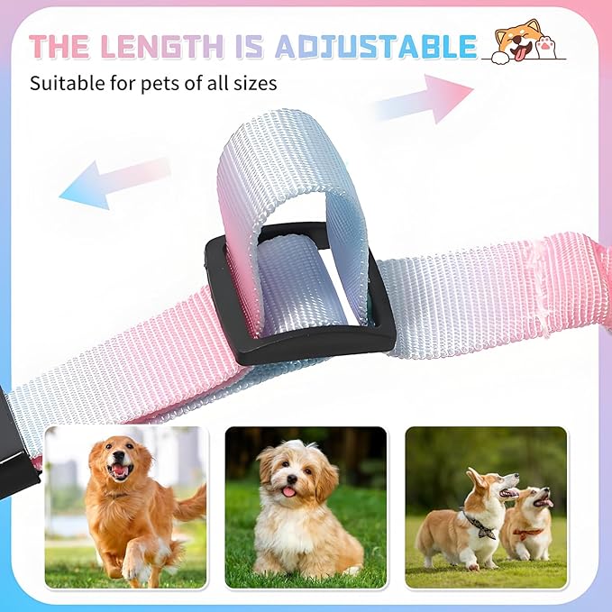 2-Pack Pet Car Seat Belt Leash - Adjustable Dog Safety Harness for Small, Medium & Large Dogs, Vehicle Seat Belt Tether with Quick Clip & Cleaning Brush Set ﻿
