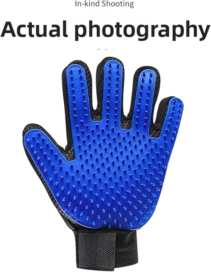 Pet Grooming Glove for Left Hand - Enhanced Deshedding Brush and Massage Mitt for Dogs, Cats and Horses - Gentle Hair Remover for Long and Short Fur - Perfect for Bathing and Shedding
