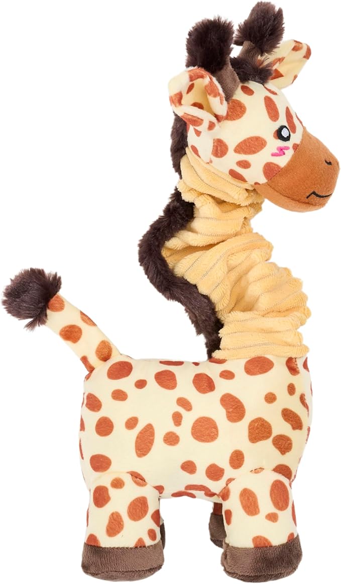 ZippyPaws Bungee Buddiez Plush Squeaky Dog Toy (Giraffe)