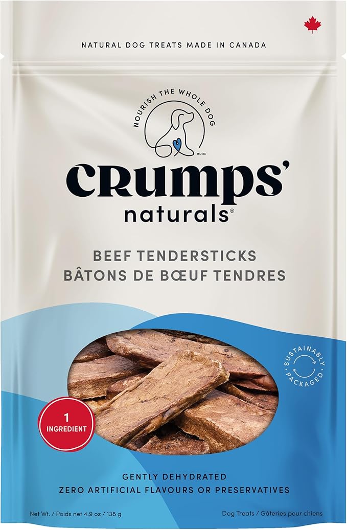 Crumps' Naturals Beef Tender Sticks For Pets, 4.9 Oz/138G (Product Packaging may vary)
