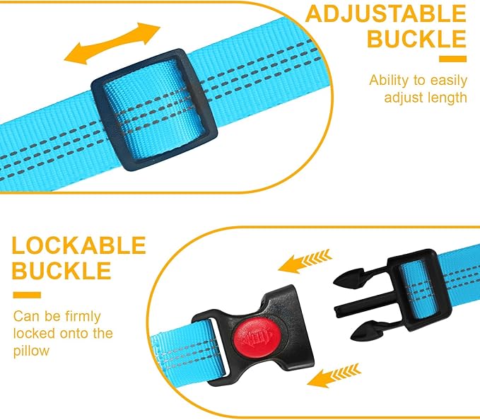 2-Pack Dog Car Seat Belt, 3-in-1 Headrest-Mounted Dog Seatbelt for Car, Adjustable Nylon Pet Safety Leash with Elastic Buffer & Reflective Stitching, Durable Car Harness for Dogs Fits Most Vehicles