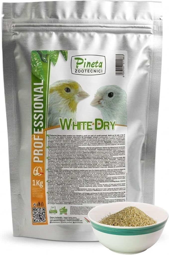 PINETA White Dry Bird Food 1 Kg - Finch Food, Nutrient-Rich Blend Bird Seed for Finches and Small Birds, Support Daily Energy, Balanced Growth Diet & Healthy Food