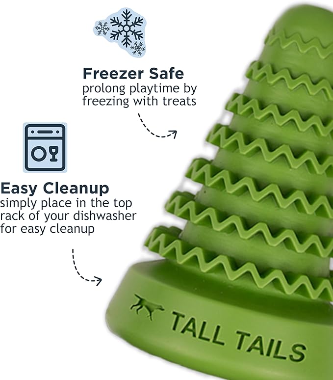 Tall Tails Natural Rubber Reward Interactive Dog Toy, Evergreen Tree