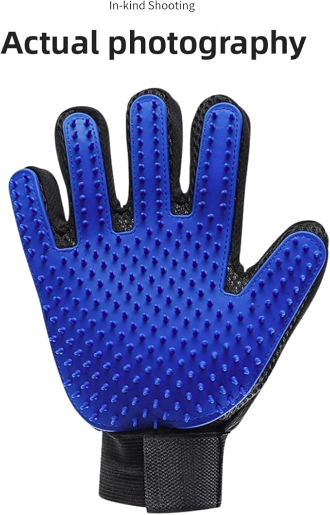 Pet Grooming Glove for Right Hand - Enhanced Deshedding Brush and Massage Mitt for Dogs, Cats and Horses - Gentle Hair Remover for Long and Short Fur - Perfect for Bathing and Shedding