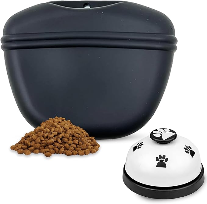 Dog Training Starter Kit for Puppies – Magnetic Treat Pouch & Potty Training Bell