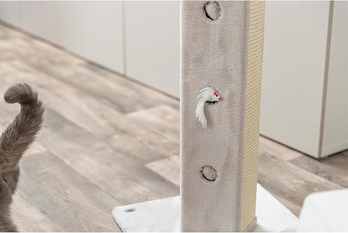 TRIXIE Soria Scratching Column Grey Cat Furniture, 31.5" H