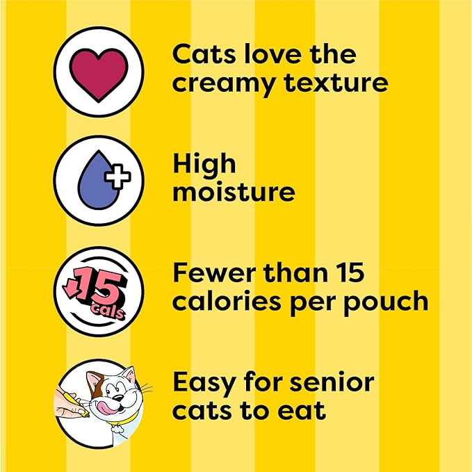 Temptations Creamy Puree Squeezable Lickable Wet Cat Treat with Chicken, 0.42 oz. Tubes, 4 Count
