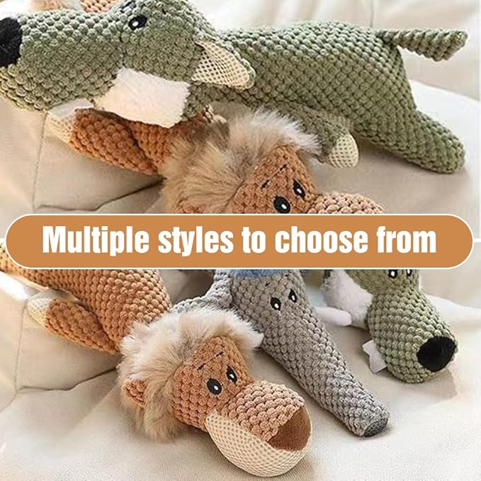 ROWPOZ Dog Plush Toys for Aggressive Chewers, 2026 New Indestructible Dog Squeaky Toys Dogs Puppy Chew Toys, Durable Chew Toys Dogs Plush Toy to Keep Them Busy (Yellow Lion)