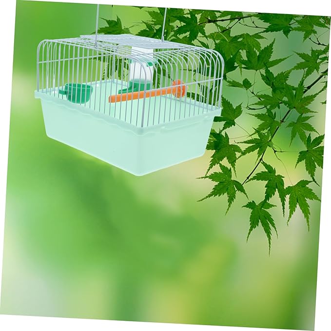 BESPORTBLE Portable Birdcage Bird Travel Carrier Canary Bird Cage Finch Cage Bird Cages Small Birds Bird Carrying Transport Cage Lightweight Travel Cage for Birds with Indoor Light Green
