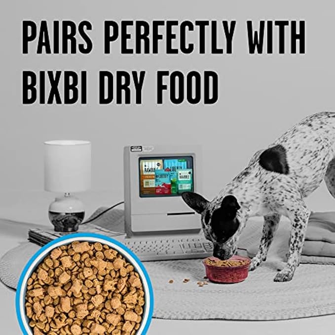 BIXBI Liberty Freeze-Dried Dog Food Topper & Treats, Chicken & Salmon – 94% Meat & Organs, No Refrigeration – USA Made, 12 oz