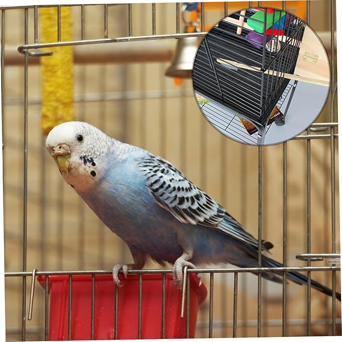 Abaodam 2pcs Bird Cage Cleaning Tools Set Brush Shovel for Parrot and Birds Efficient Waste Removal for Tidy Habitats Essential Pet Supplies