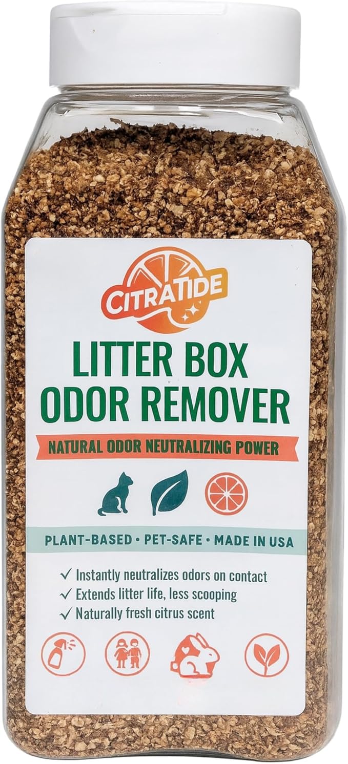 Litter Box Deodorizer Pebbles – Extra Large – Natural Odor-Neutralizing Granules for Cat Litter Boxes – Removes Odor & Keeps Litter Fresh 5× Longer – Safe, Non-Toxic, USA Made