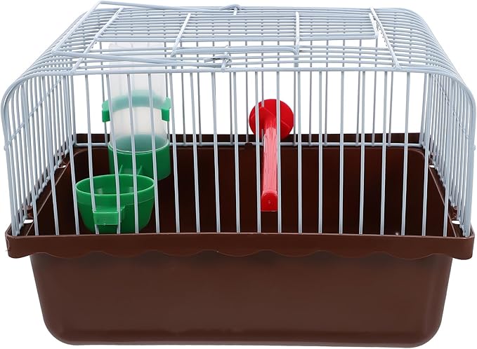 Portable Parrot Cage with Perch Food Tray Water Dispenser Lightweight Metal Bird Carrier for Cockatiels Parakeets Lovebirds Travel Outing Small Animal Crate
