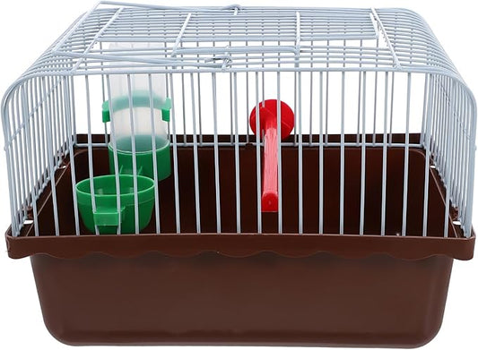 Portable Parrot Cage with Perch Food Tray Water Dispenser Lightweight Metal Bird Carrier for Cockatiels Parakeets Lovebirds Travel Outing Small Animal Crate